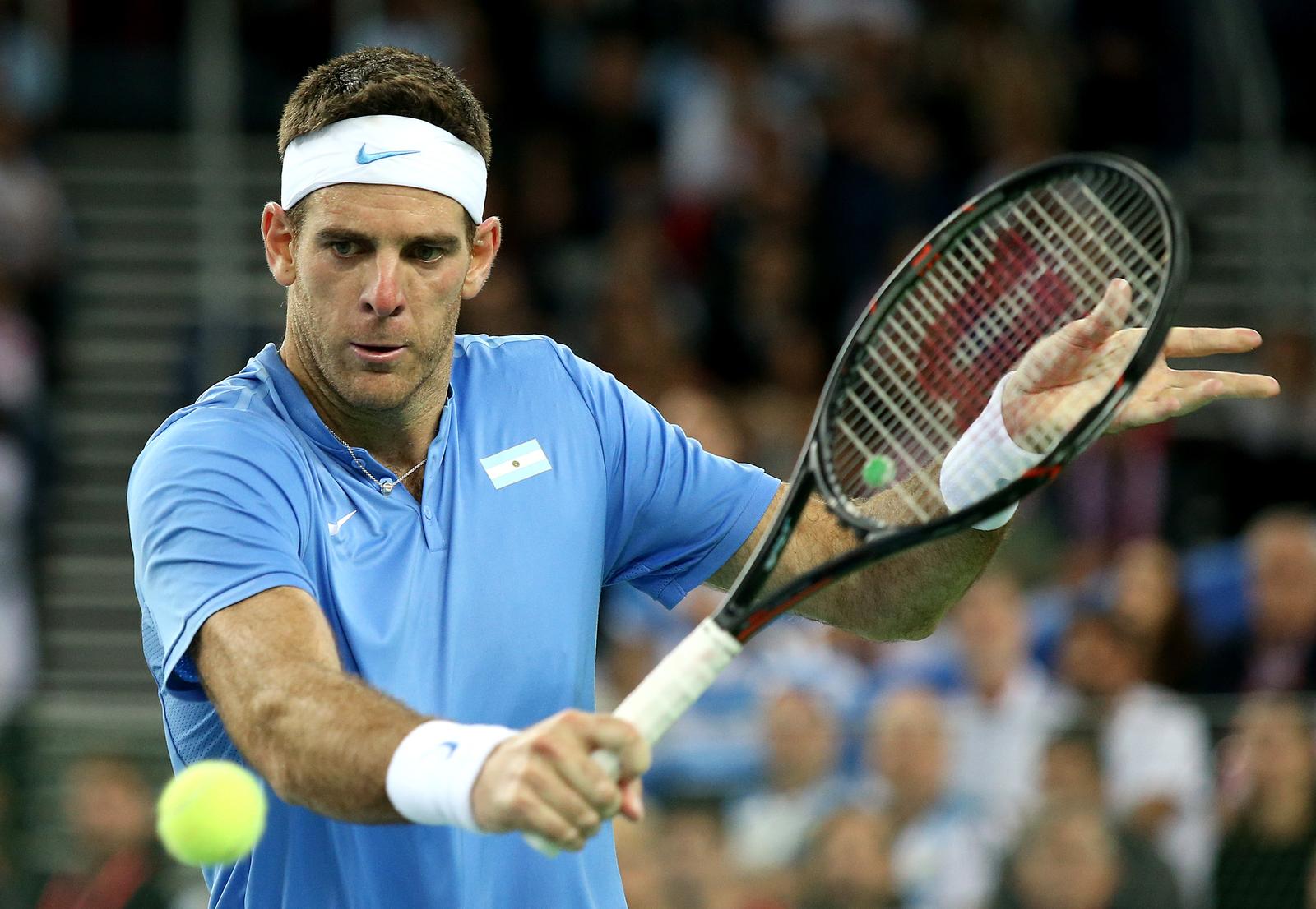 27.11.2016., Arena Zagreb, Zagreb - Finale Davis kupa, Hrvatska - Argentina, Marin Cilic - Juan Martin Del Potro."n Photo: Igor Kralj/PIXSELL