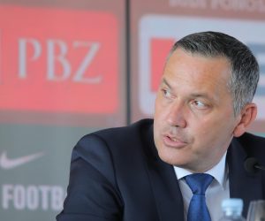 29.07.2021., Zagreb  - Izborna sjednica Skupštine Hrvatskog nogometnog saveza. Marijan Kustic, novi predsjednik HNS-a. rPhoto: Tomislav Miletic/PIXSELL