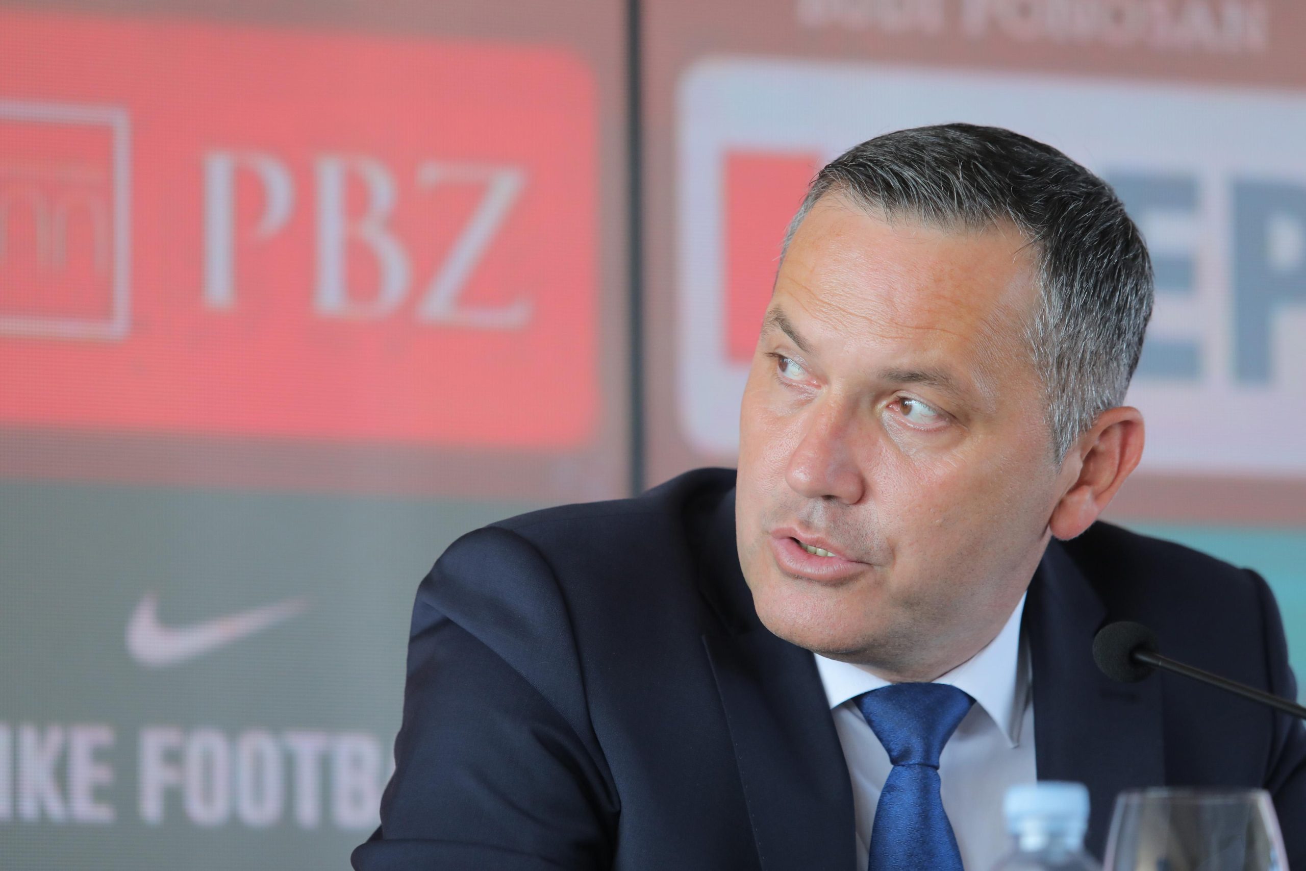 29.07.2021., Zagreb  - Izborna sjednica Skupštine Hrvatskog nogometnog saveza. Marijan Kustic, novi predsjednik HNS-a. rPhoto: Tomislav Miletic/PIXSELL