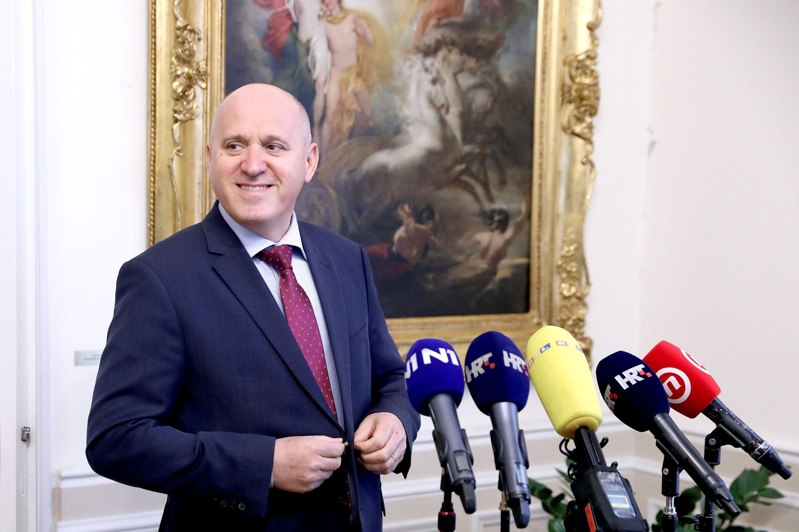 30.11.2021., Zagreb - Nakon danasnjeg sastaka vladajuce koalicije izjavu za medije dao je Branko Bacic. Photo: Patrik Macek/PIXSELL