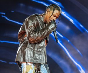 HOUSTON, TEXAS - NOVEMBER 05: Travis Scott performs during 2021 Astroworld Festival at NRG Park on November 05, 2021 in Houston, Texas. (Photo by Erika Goldring/WireImage)