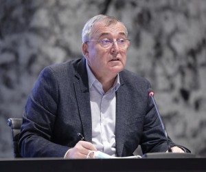 26.11.2021., Zagreb - Nacionalni stozer civilne zastite odrzao je konferenciju za medije u Nacionalnoj i sveucilisnoj knjiznici. Ravnatelj Hrvatskog zavoda za javno zdravstvo (HZJZ) Krunoslav Capak.   Photo: Robert Anic/PIXSELL