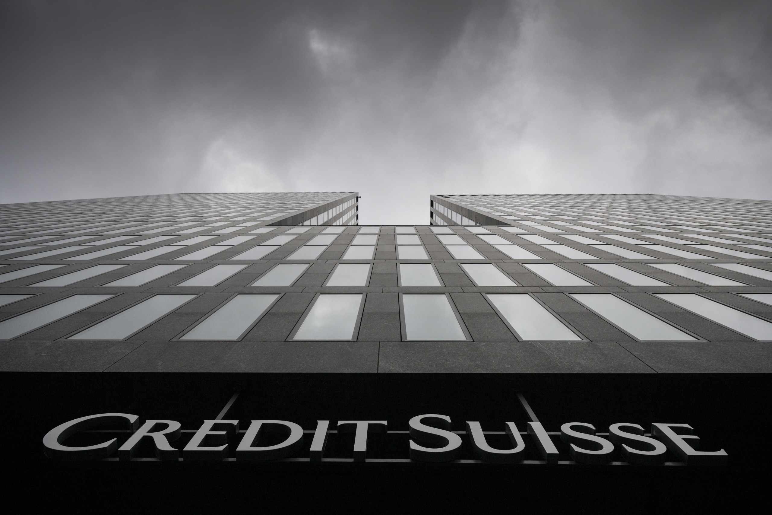 epa09775648 A view of the logo of Swiss bank Credit Suisse in Zurich, Switzerland, 21 February 2022. A major data leak linked to thousands of accounts from one of the world's biggest private banks, Credit Suisse, allegedly exposed the hidden wealth of clients involved in drug trafficking, money laundering, corruption and other serious crimes. Credit Suisse released a statement on 20 February, where it 'strongly rejects the allegations and insinuations about the bank's purported business practices.'  EPA/ENNIO LEANZA