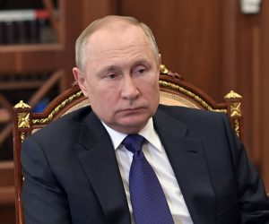 epa09793714 Russian President Vladimir Putin attends a working meeting at the Kremlin in Moscow, Russia, 01 March 2022.  EPA/ALEXEI NIKOLSKY / KREMLIN POOL / SPUTNIK / MANDATORY CREDIT