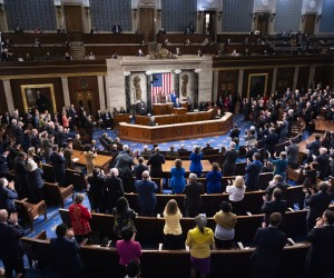 epa09795084 US President Joe Biden delivers his first State of the Union Address before lawmakers in the US Capitol in Washington, DC, USA, 01 March 2022.  EPA/JIM LO SCALZO / POOL