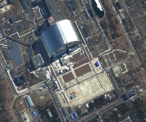 epa09816375 A handout satellite image made available by Maxar Technologies shows an overview of Chernobyl Nuclear Power Plant, Ukraine, 10 March 2022.  EPA/MAXAR TECHNOLOGIES HANDOUT -- MANDATORY CREDIT: SATELLITE IMAGE 2022 MAXAR TECHNOLOGIES -- THE WATERMARK MAY NOT BE REMOVED/CROPPED -- HANDOUT EDITORIAL USE ONLY/NO SALES