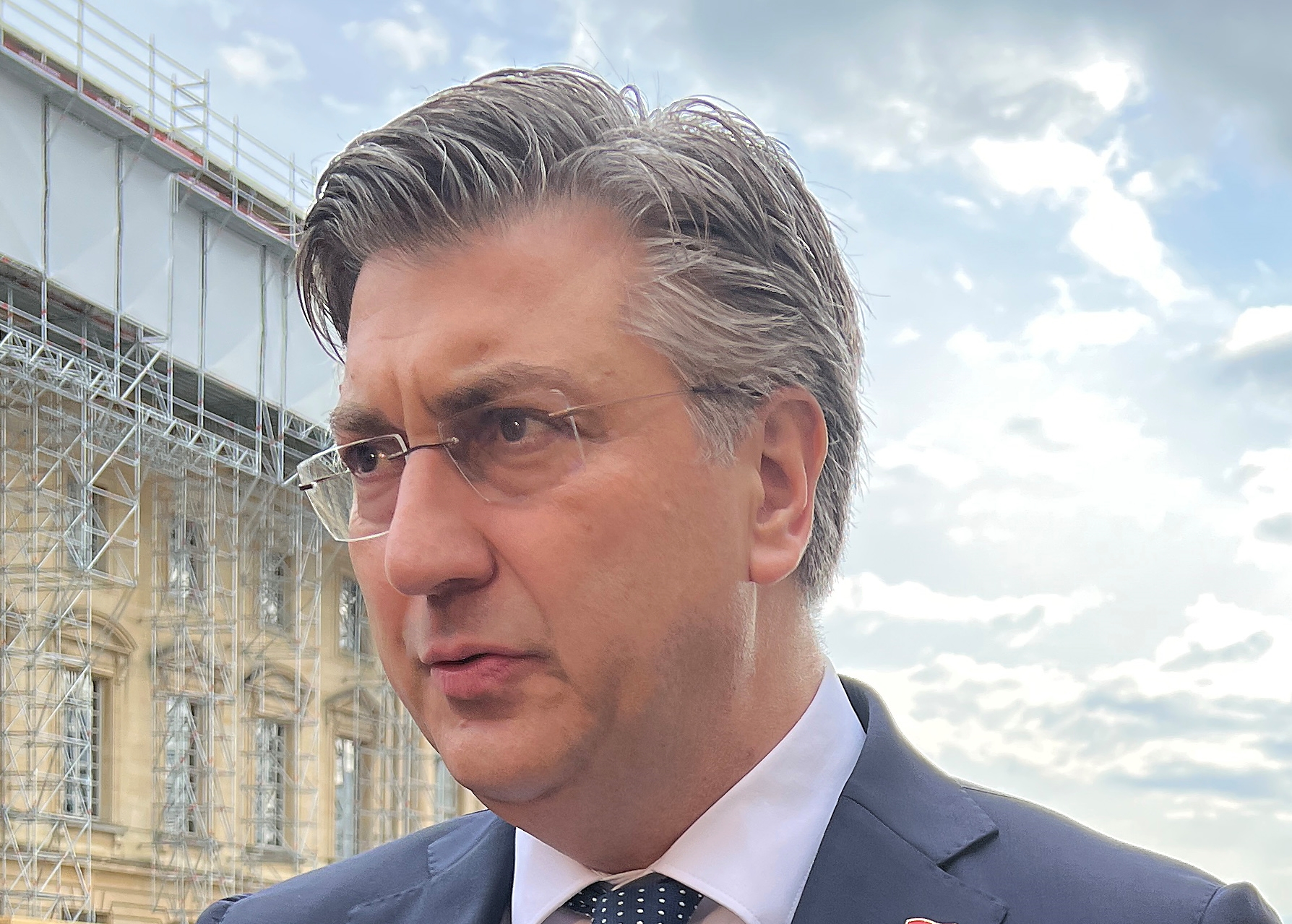 Pariz, 11.3.2022.- Predsjednik Vlade RH Andrej Plenković sudjelovao je na neformalnog sastanka na vrhu EU u Versaillesu. 
foto HINA/ Slavko VUKADIN/ ua