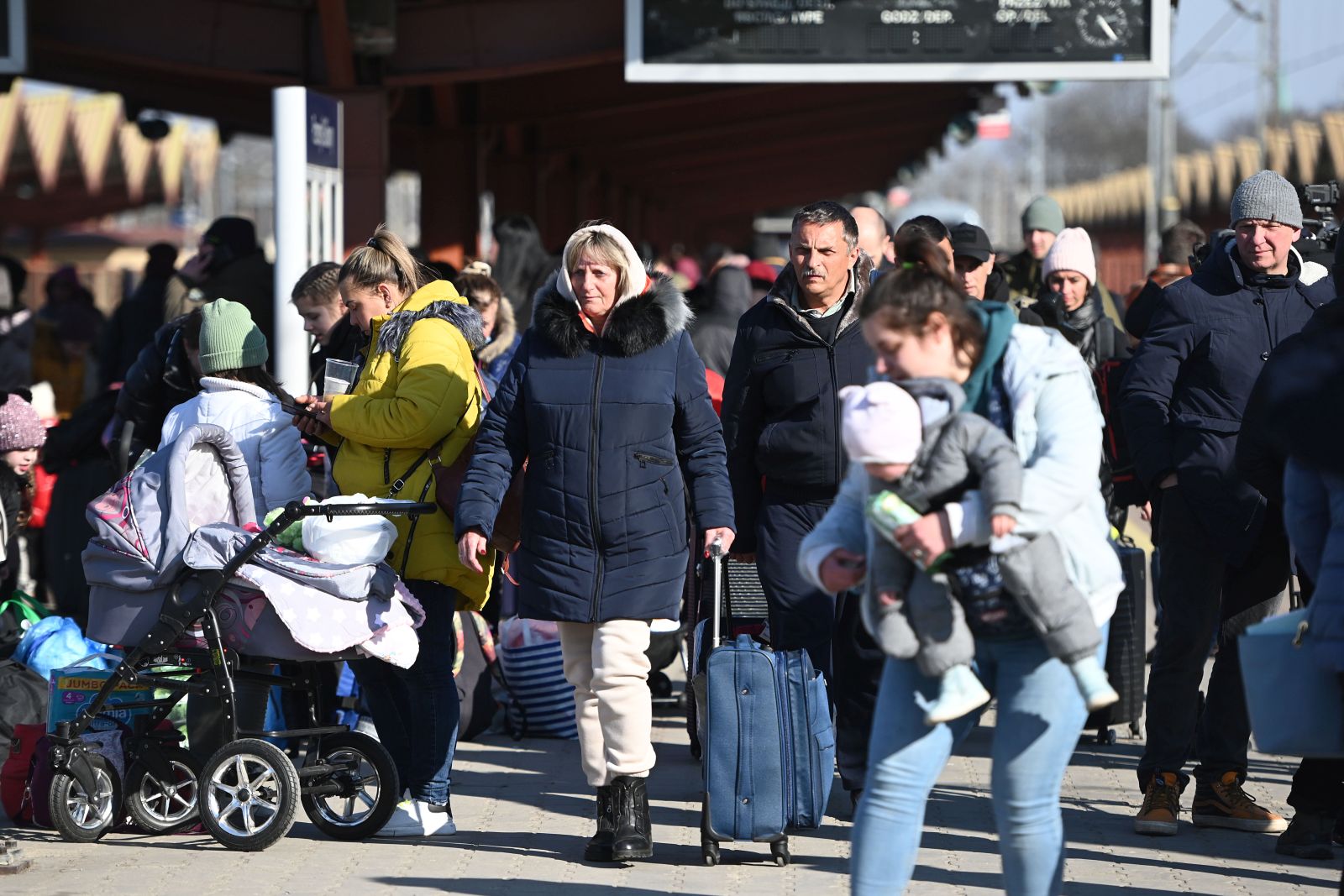 Przemysl - Kolodvor u poljskom graničnom gradu Prszemysl koji je prva postaja ukrajinskih izbjeglica prema zapadu.
foto HINA/ Mario STRMOTIĆ/ ms