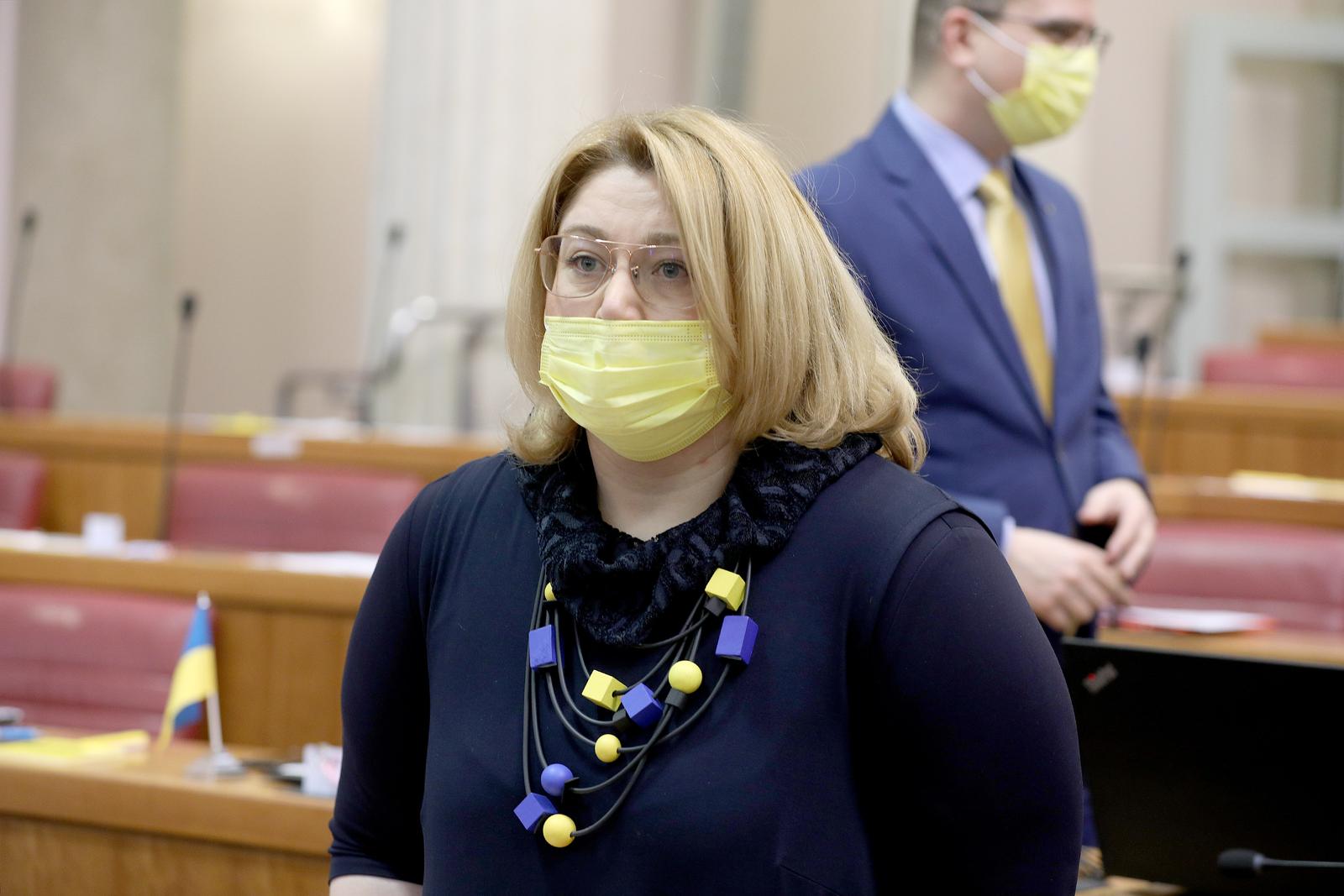 02.03.2022., Zagreb - Predsjednik Vlade Republike Hrvatske Andrej Plenkovic dosao je u Sabor i zastupnicima podnosi izvjesce stanju u Ukrajini. Photo: Patrik Macek/PIXSELL