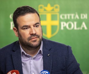 02.03.2022., Pula - Gradonacelnik Pule Filip Zoricic odrzao je brifing s pripadnicima medija.    Photo: Srecko Niketic/PIXSELL