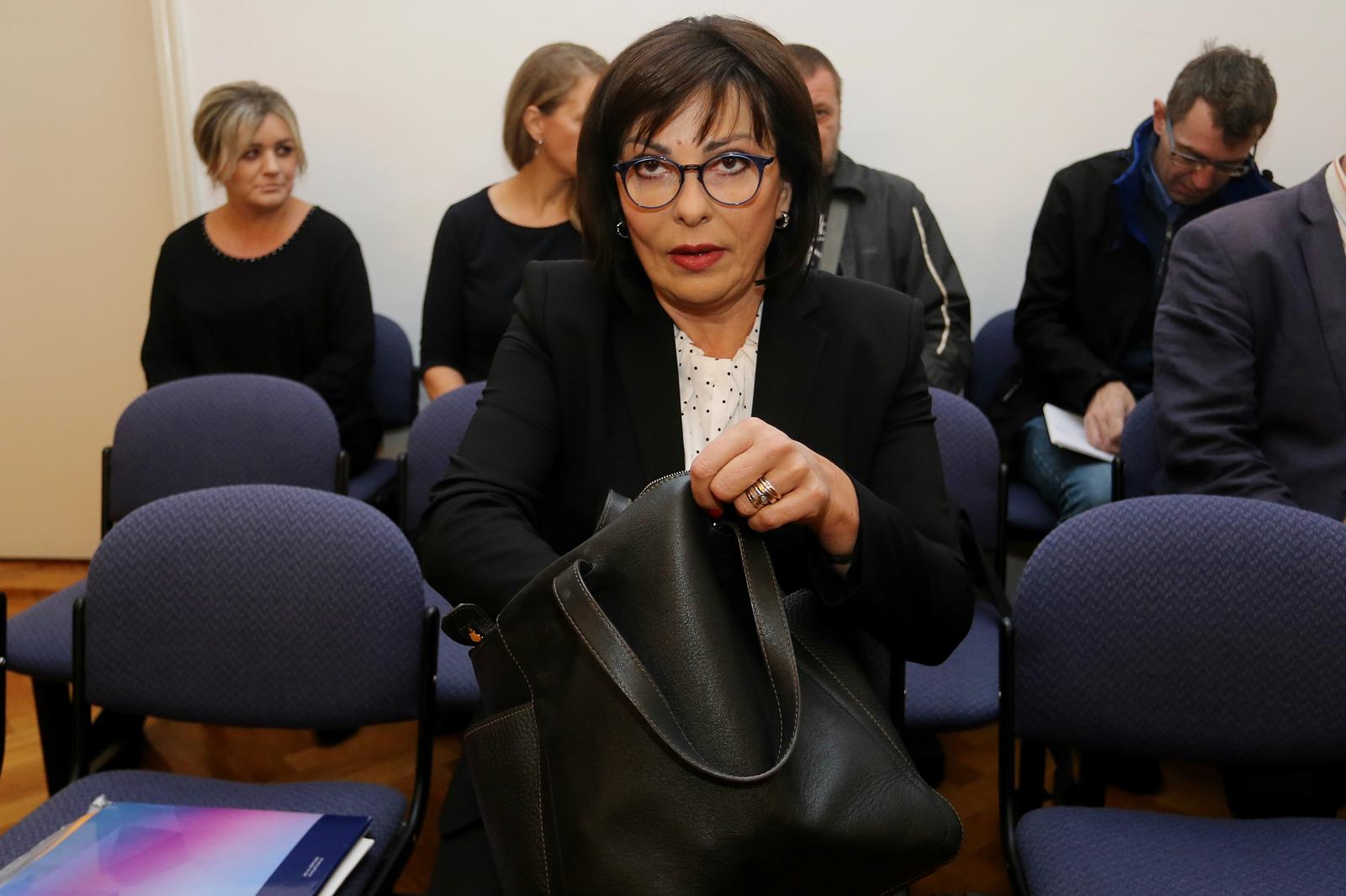 02.10.2019., Zagreb - Na Zupanijskom sudu nastavljeno sudjenje Marini Lovric Merzel. Svjedok Jasmina JovevrPhoto: Dalibor Urukalovic/PIXSELL