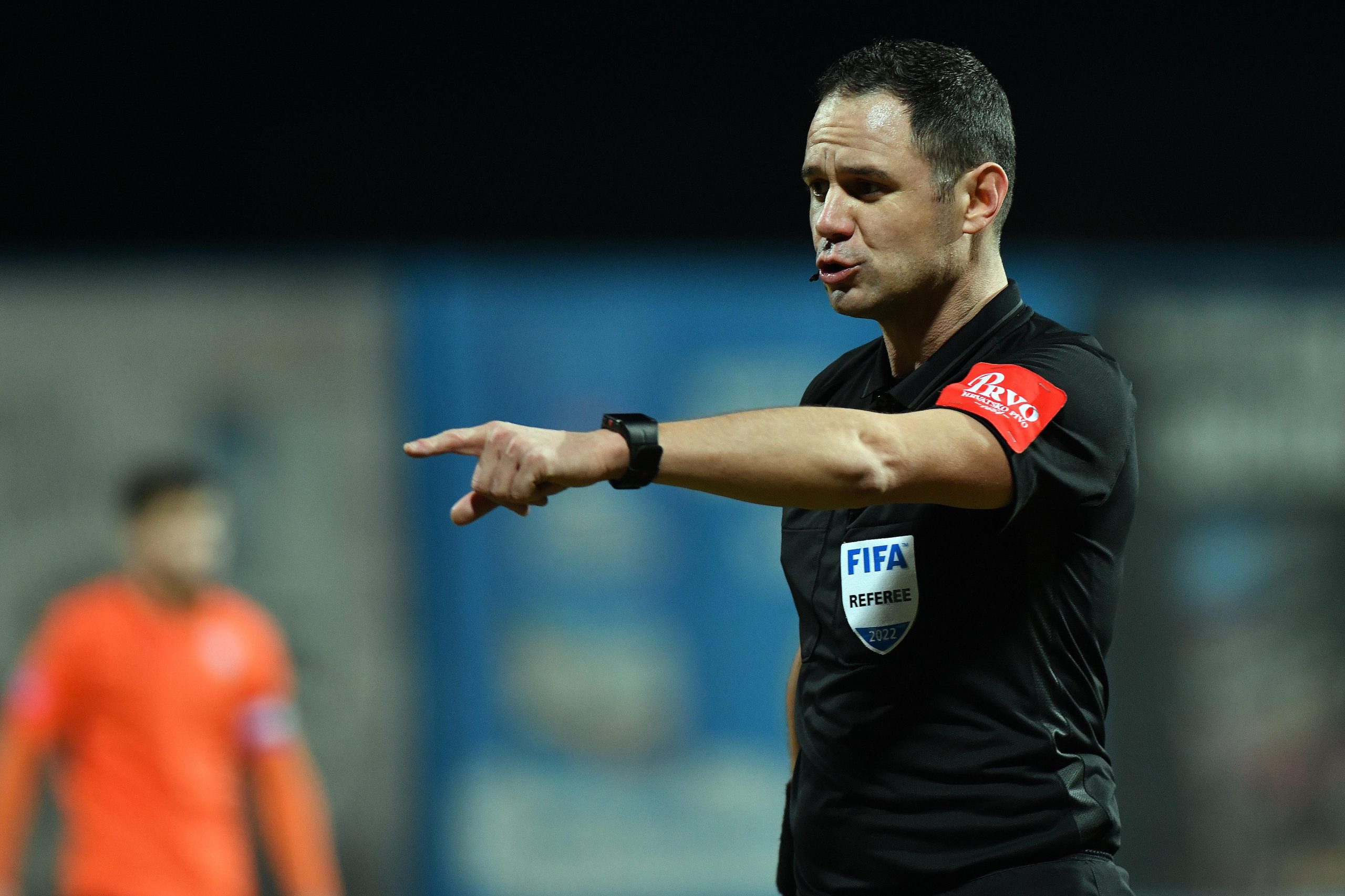 04.02.2022., Gradski stadion Ivan Kusek Apas, Koprivnica - Hrvatski Telekom Prva liga, 22. kolo, NK Slaven Belupo - HNK Sibenik. Sudac Fran Jovic   Photo: Vjeran Zganec Rogulja/PIXSELL