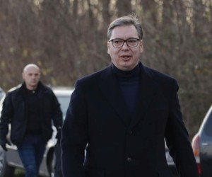 04, December, 2021, Loznica/Gornje Nedeljice -The President of the Republic of Serbia, Aleksandar Vucic, is in Gornji Nedeljice, Loznica, where he talked to all interested citizens from 12 villages in the Adriatic region where there is the highest level of concern about the research conducted by Rio Tinto. Aleksandar Vucic. Photo: Milan Maricic/ATAImages

04, decembar, 2021, Loznica/Gornje Nedeljice - Predsednik Republike Srbije Aleksandar Vucic je u Gornjim Nedeljicama, teritorija grada Loznice, gde je razgovarao sa svim zainteresovanim gradjanima sa podrucja 12 sela Jadarskog kraja u kojima postoji najvisi stepen zabrinutosti zbog istrazivanja koja vrsi kompanija Rio Tinto. Photo: Milan Maricic/ATAImages Photo: Milan Maricic/PIXSELL