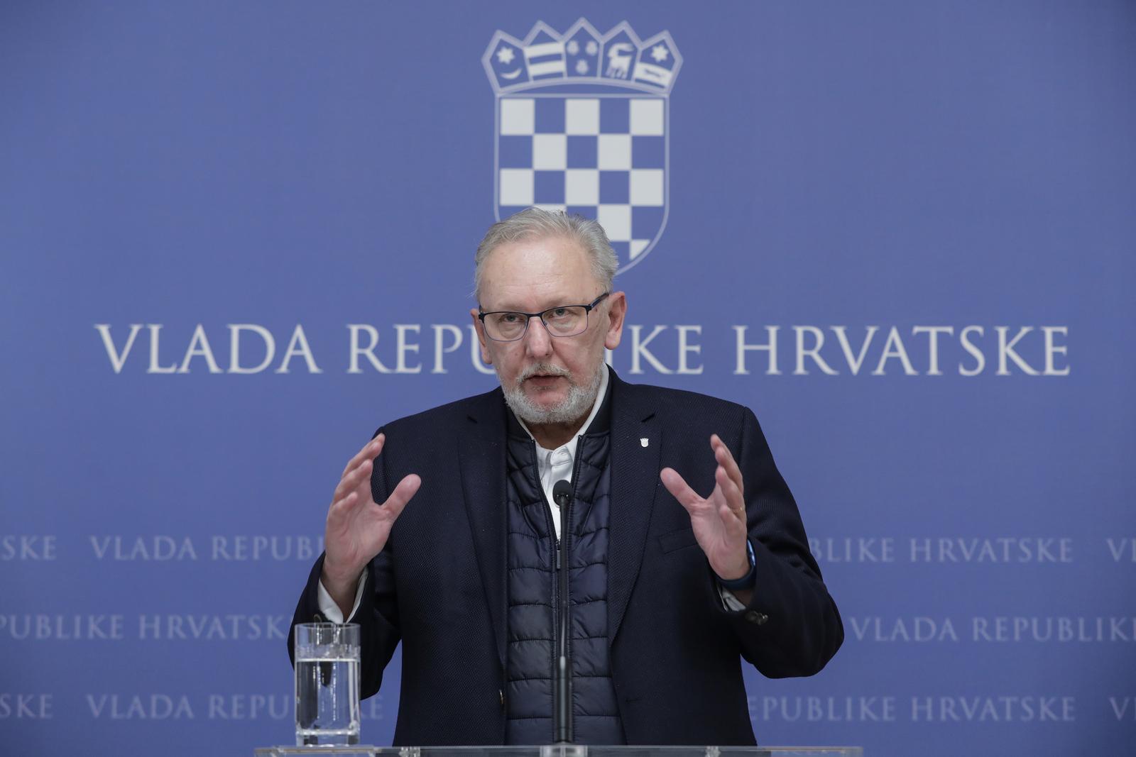 07.01.2022.,Zagreb, Banski dvori, konferencija za medije ministra Davora Bozinovica i ravnatelja HZZJZ Krunoslava Capaka vezano za nove mjere Stozera.   Photo: Robert Anic/PIXSELL