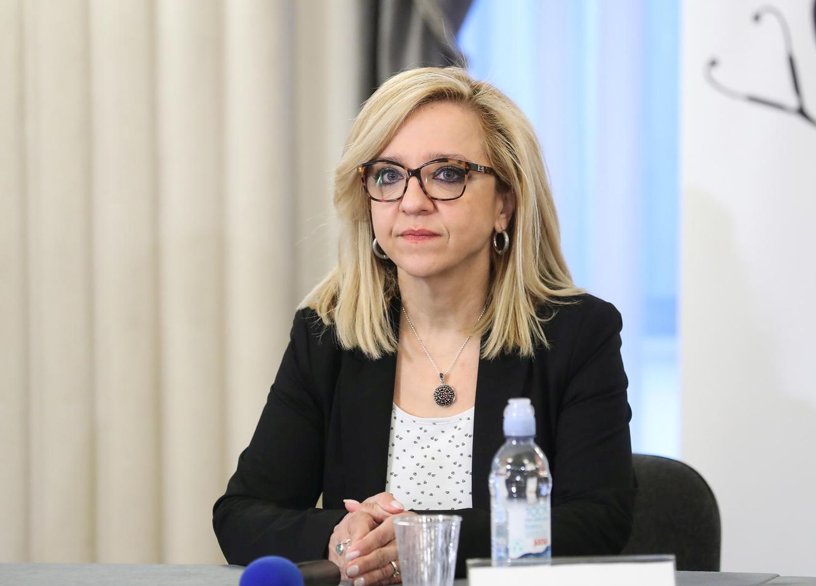 07.03.2022., Zagreb - U Novinarskom domu Koordinacija hrvatske obiteljske medicine (KoHOM) organizirala je okrugli stol na temu "Aktualna situacija u sektoru obiteljske medicine s naglaskom na najavljenu izmjenu Zakona o zdravstvenoj zastiti u dijelu koji se tice primarne zdravstvene zastite". Natasa Ban Toskic. Photo: Luka Stanzl/PIXSELL