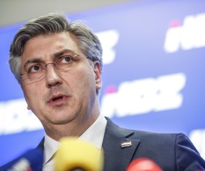 07.03.2022., Zagreb - Nakon sjednice Predsjednistva i Nacionalnog vijeca HDZ-a putem video linka, predsjednik HDZ-a i predsjednik Vlade Andrej Plenkovic obratio se novinarima. Photo: Slavko Midzor/PIXSELL