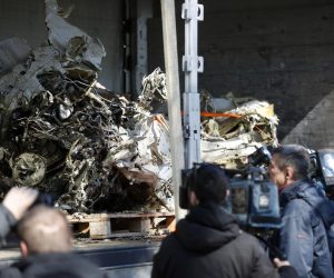13.03.2022., Zagreb - Na konferenciji za medije prikazani izvuceni dijelovi letjelice. Nastavak ocevida nakon pada letjelice na Jarunu. Prema do sad prikupljenim podacima rijec je o vojno izvidjackom dronu srednjeg dometa TU-141 Strizh koji je proizveden u bivsem Sovjetskom Savezu.  Photo: Slavko Midzor/PIXSELL