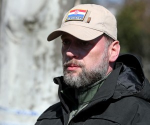 13.03.2022., Zagreb - Na konferenciji za medije ministar obrane Mario Bnozic rekao kako su ocevidom pronadjeni dijelovi avio bombe, ali bez eksplozivnih sredstava. Prema do sad prikupljenim podacima rijec je o vojno izvidjackom dronu srednjeg dometa TU-141 Strizh koji je proizveden u bivsem Sovjetskom Savezu.  Photo: Igor Kralj/PIXSELL