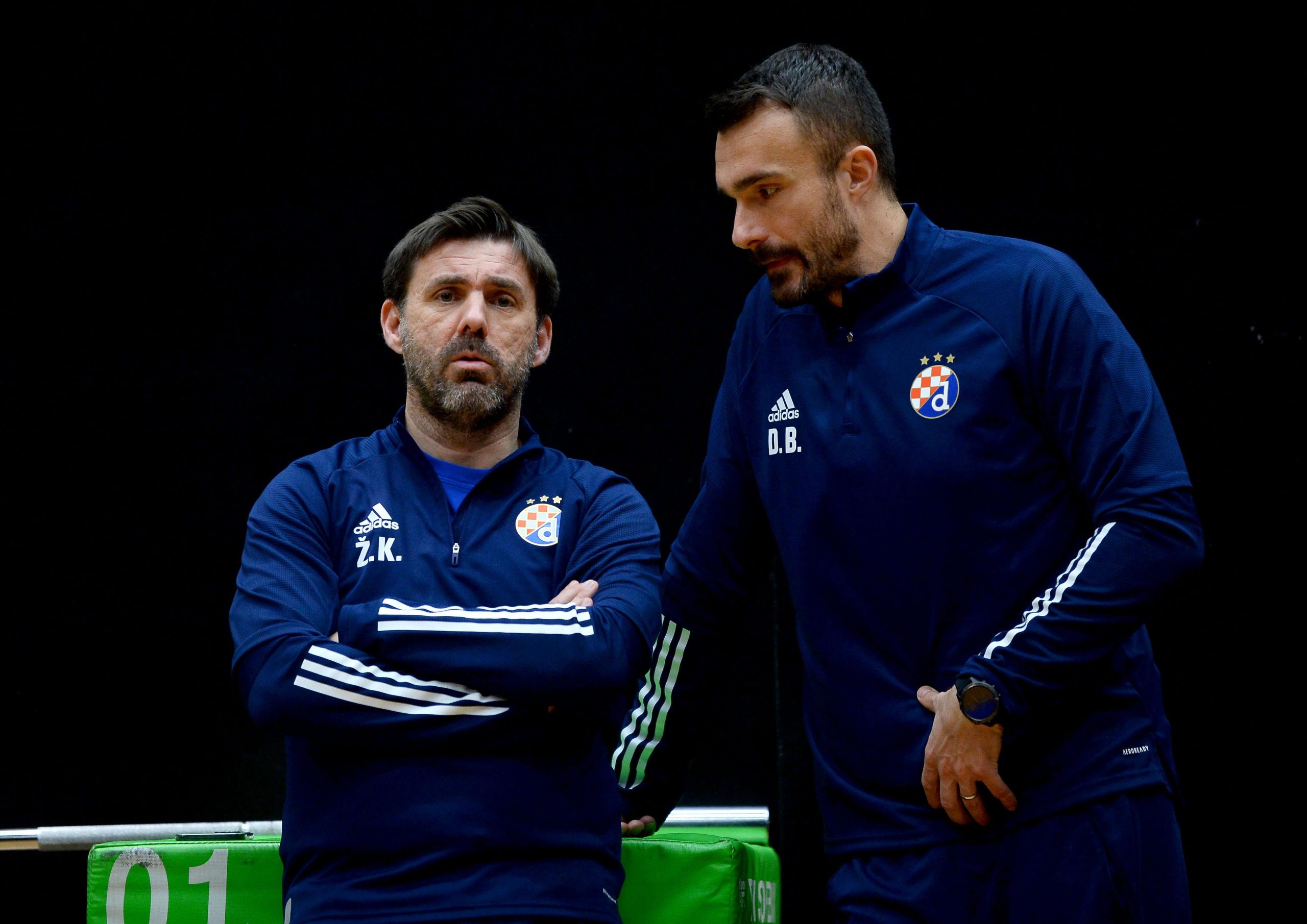 15.01.2022., Rovinj - Trening nogometasa Dinama.  Zeljko Kopic, Dario Basic. Photo: Marko Lukunic/PIXSELL