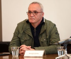 16.3.2022., Zagreb, Perkovceva ulica, HND. Konferencija za novinare u organizaciji hrvatskog novinarskog drustva povodom pritiska institucija na novinare i medije u Hrvatskoj. Na konferenciji govorili Hrvoje Zovko, Berislav Jelinic i Mato Barisic. Photo: Marin Tironi/PIXSELL