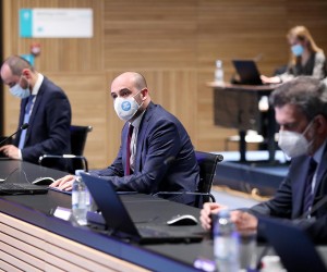 17.03.2022., Zagreb - NSK, 108. sjednica Vlade. Boris Milosevic, Radovan Fuchs. 
  Photo: Goran Stanzl/PIXSELL