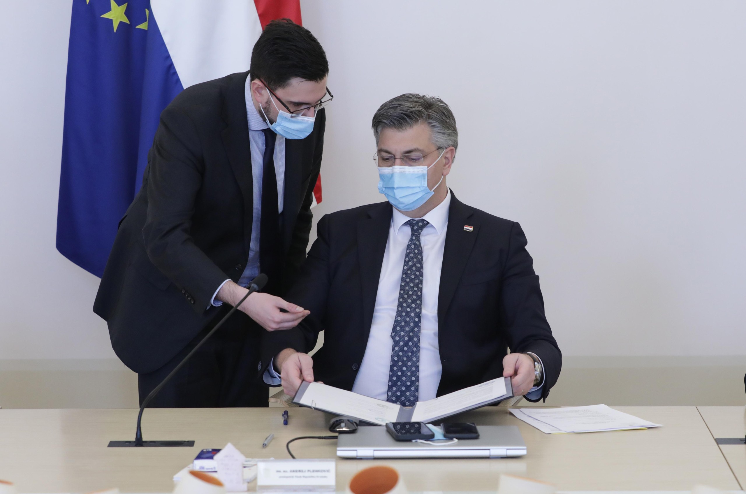 18.03.2022.,Zagreb, predsjednik Vlade Andrej Plenkovic sudjelovao na svecanosti potpisivanja Okvirnog sporazuma o suradnji Vlade Republike Hrvatske i pravnih fakulteta u Zagrebu, Rijeci, Osijeku i Splitu te Akademije pravnih znanosti Hrvatske
 Photo: Robert Anic/PIXSELL