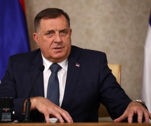18.03.2022., Istocno Sarajevo, Bosna i Hercegovina - Konferencija za medije clana Predsjednistva BiH Milorada Dodika. Photo: Armin Durgut/PIXSELL