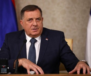 18.03.2022., Istocno Sarajevo, Bosna i Hercegovina - Konferencija za medije clana Predsjednistva BiH Milorada Dodika. Photo: Armin Durgut/PIXSELL
