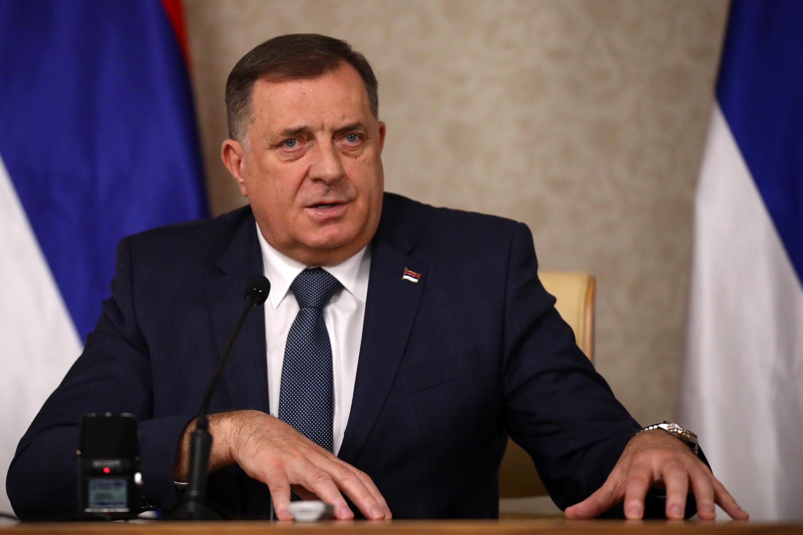 18.03.2022., Istocno Sarajevo, Bosna i Hercegovina - Konferencija za medije clana Predsjednistva BiH Milorada Dodika. Photo: Armin Durgut/PIXSELL