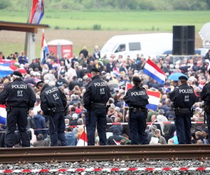 18.05.2019., Bleiburg, Austrija - Sredisnja komemoracija povodom 74. godisnjice Bleiburske tragedije na Loibaskom polju pored Bleiburga. rPhoto: Zeljko Hladika/24sata/PIXSELL