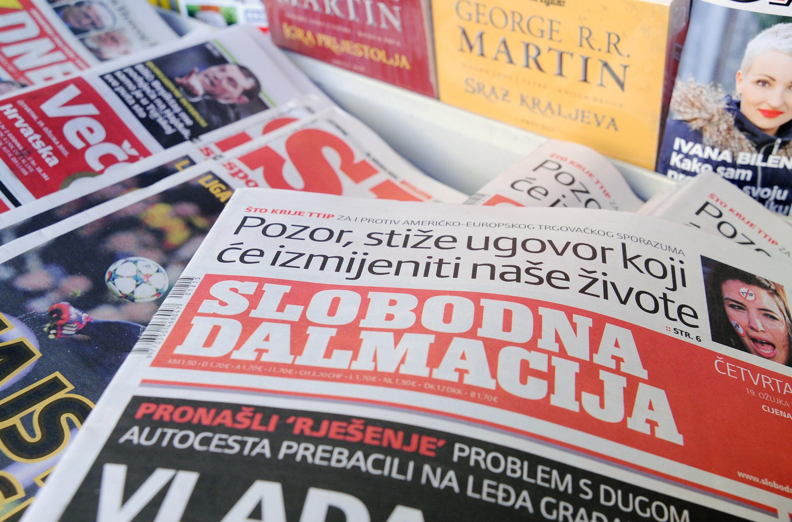 19.03.2015., Sibenik - Novine na kiosku."nPhoto: Hrvoje Jelavic/PIXSELL