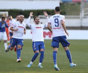 19.03.2022.,Split-Utakmica 28. kola Hrvatski Telekom Prve lige izmedju HNK Hajduk i NK Lokomotiva na Poljudu. Nikola Kalinic Photo: Ivo Cagalj/PIXSELL
