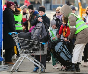 20.03.2022., Visne Nemecke, Slovacka - Granicni prijelaz Slovacko Ukrajinske granice Visne Nemecke na koji pristizu izbjeglice iz ratom zahvacene Ukrajine.  Photo: Luka Stanzl/PIXSELL