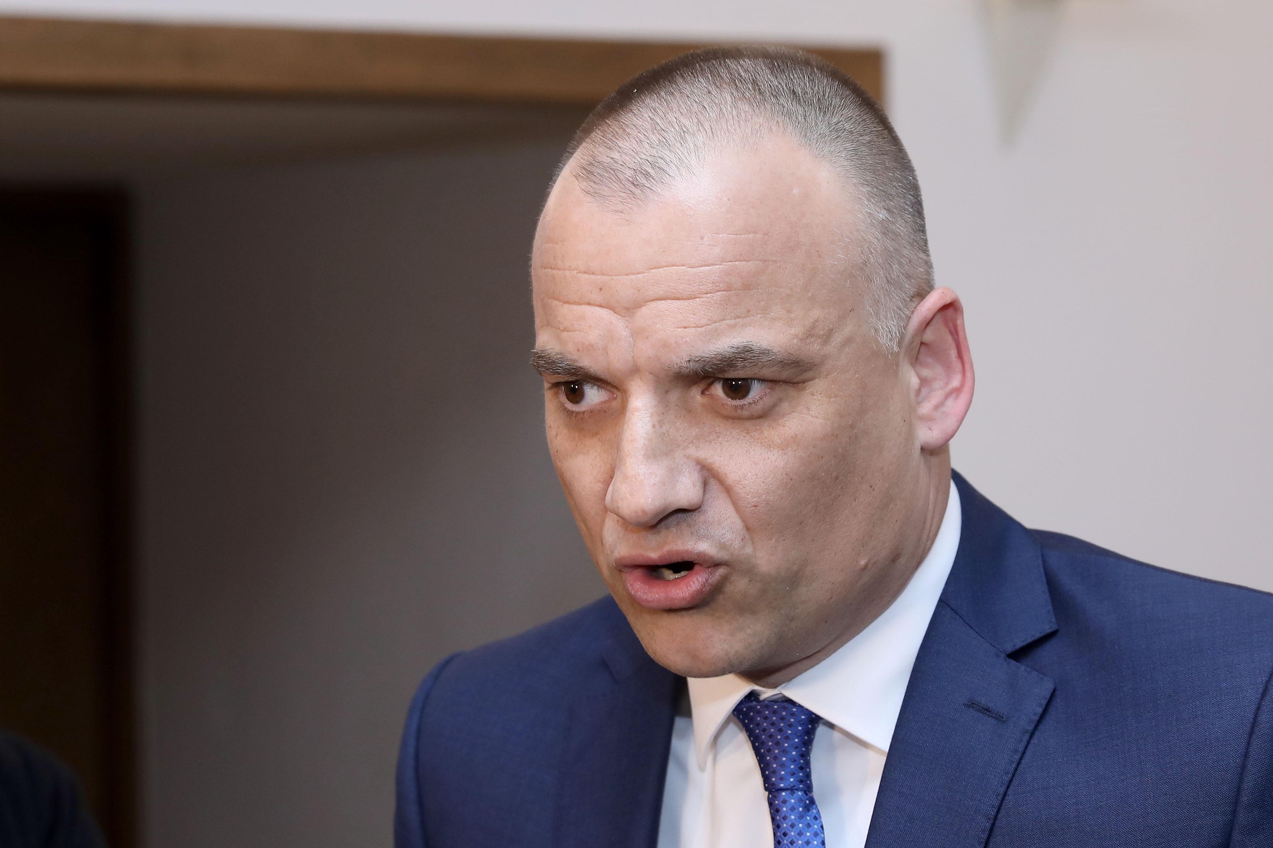 Zagreb: Izjave nakon sjednice Odbora za unutarnju politiku i nacionalnu sigurnost 21.03.2019., Zagreb - Nakon sjednice  Odbora za unutarnju politiku i nacionalnu sigurnost Ranko Ostojic i Danijel Markic dali su izajave za medije. rPhoto: Patrik Macek/PIXSELL