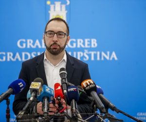 22.03.2022., Zagreb -  Gradonacelnik Grada Zagreba Tomislav Tomasevic sa suradnicima, odrzao je prezentaciju Programa cjelovite obnove povijesne jezgre Grada Zagreba.
 Photo: Slavko Midzor/PIXSELL