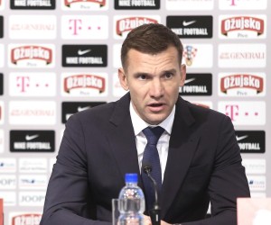 24.03.2017., Zagreb - Konferencija za medije nakon kvalifikacijske nogometne utakmice za Svjetsko nogometno prvenstvo 2018., Hrvatska - Ukrajina. Andriy Shevchenko. Photo: Sanjin Strukic/PIXSELL
