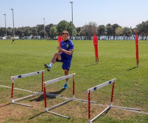 24.04.2020.., Medulin - rUz kontrolirane uvjete i postivanje svih mjera, prva momcad NK Istre 1961 zapocela je sa treninzima na terenima Arena Hospitality grupe u Medulinu. Trening  se odvijao u grupama od cetri igraca, bez medjusobnog doticaja. rPhoto: Srecko Niketic/PIXSELL