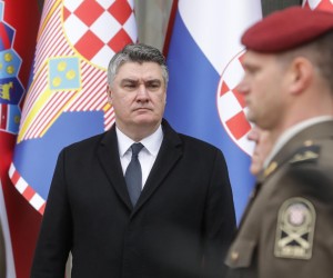 25.02.2022.,Zagreb - Predsjednik Republike i vrhovni zapovjednik Oruzanih snaga Republike Hrvatske sudjelovao na obiljezavanju 28. obljetnice ustrojavanja Pocasno-zastitne bojne kojom prilikom  je dodijelio beretke, odlikovanja i pohvale pripadnicima Pocasno-zastitne bojne.  Photo: Robert Anic/PIXSELL