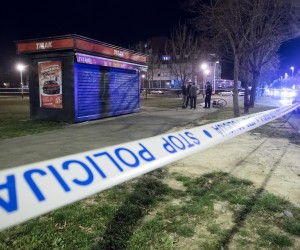 26.02.2019., Zagreb - Policijski ocevid kod krizanja Horvacanske i ulice Hrgovici, preko puta crkve Sveta Mati Slobode.rPhoto: Davor Puklavec/PIXSELL