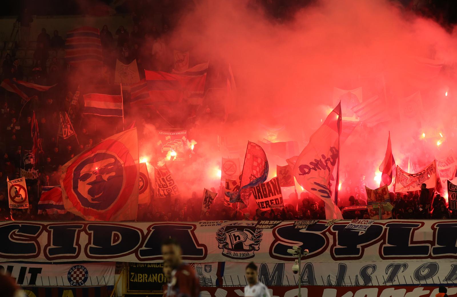 26.02.2022.,Split-Utakmica 25. kola Hrvatski Telekom Prve lige izmedju HNK Hajduk i HNK Rijeka na Poljudu.
 Photo: Ivo Cagalj/PIXSELL
