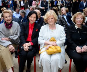 26.04.2018., Zagreb - U Muzeju za umjetnost i obrt otvorena izlozba "60-te u Hrvatskoj - Mit ili stvarnost". rKsenija Urlicic, Jasmina Nikic, Zeljka Fattorini, Vesna Spincic Prelog. rPhoto: Marko Prpic/PIXSELL