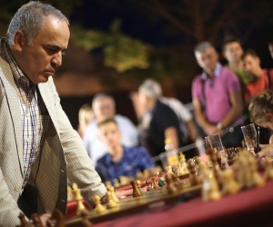 26.08.2017. Crikvenica - Sahovski velemajstor Gari Kasparov odigrao simultanku sa 16 igraca. "nPhoto: Goran Kovacic/PIXSELL