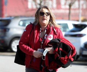 28.02.2022., Zagreb - Motel Plitvice na Zagrebackoj obilaznici gdje su smjestene izbjeglice iz Ukrajine. Katarina Zoric, glasnogovornica Hrvatskog Crvenog kriza. Photo: Igor Kralj/PIXSELL