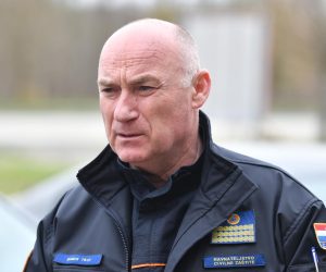 30.03.2022., Gorican - Ravnatelj Ravnateljstva civilne zastite Ministarstva unutarnjih poslova Damir Trut i izvrsni predsjednik Hrvatskog crvenog kriza Robert Markt sa suradnicima obisli su prihvatno-tranzitni centar  na granicnom prijelazu Gorican.   Photo: Vjeran Zganec Rogulja/PIXSELL