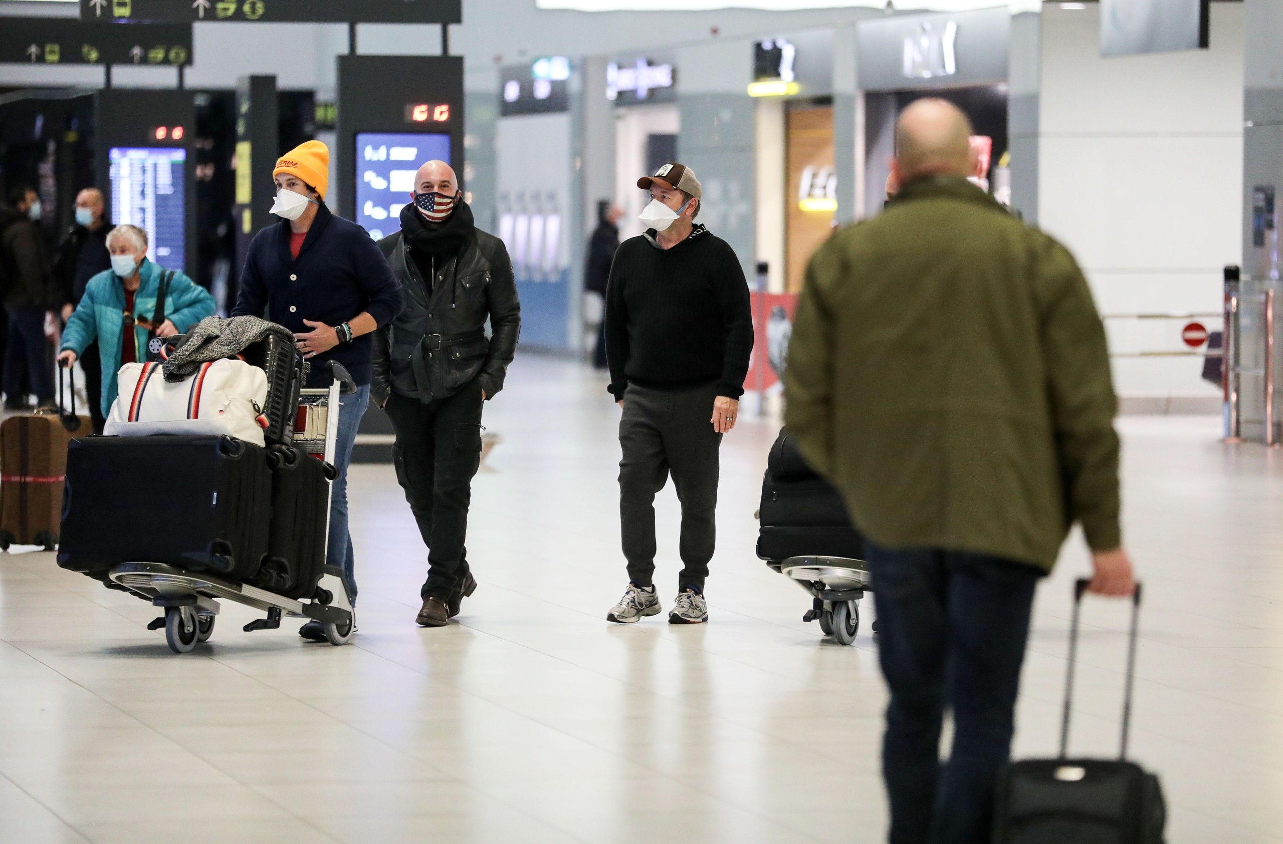 30.12.2021., Zagreb - Glumac Kevin Spacey sletio je u zracnu luku dr. Franjo Tudjman gdje su ga docekali Jakov Sedlar i Dominik Sedlar. Photo: Marin Tironi/PIXSELL