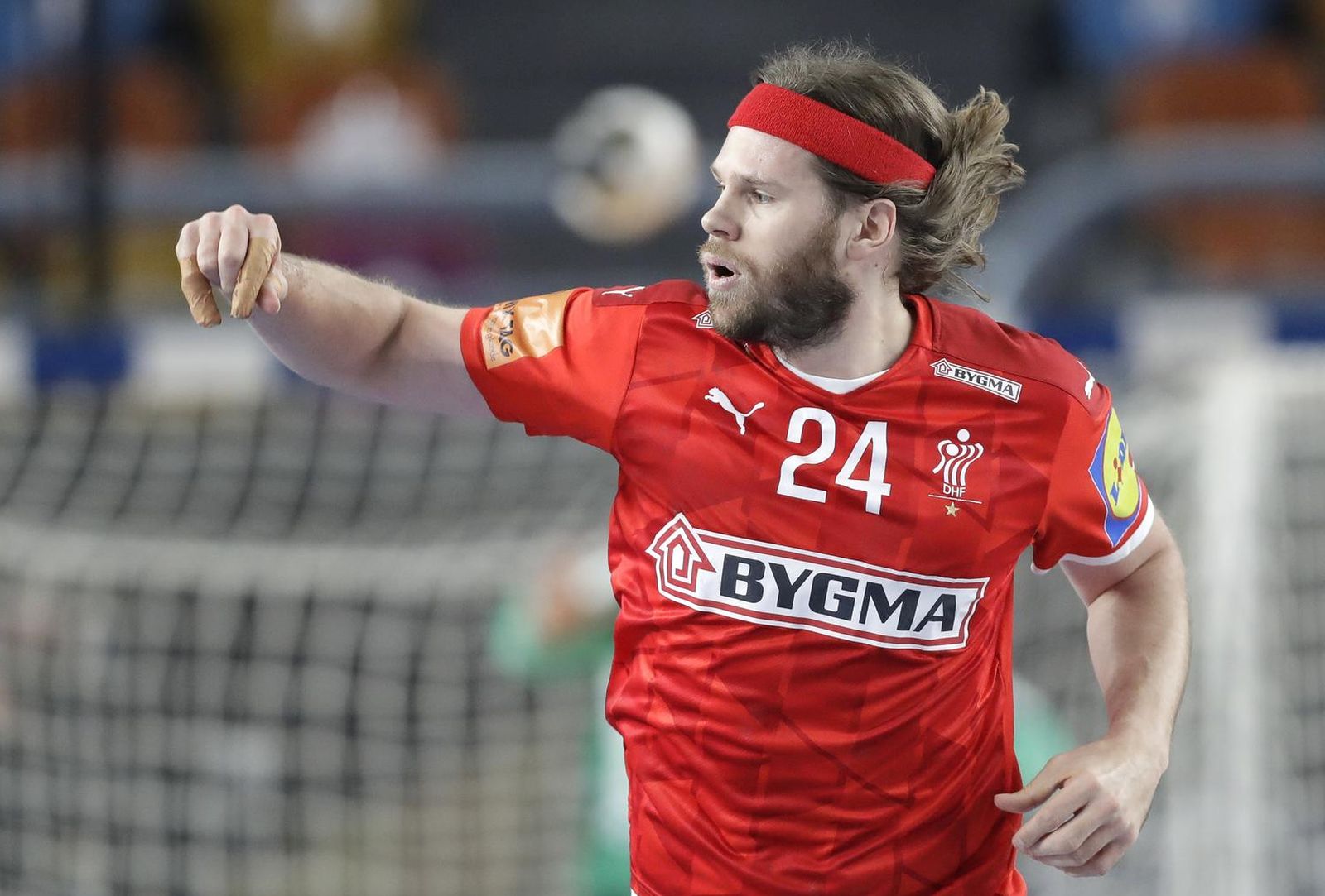 31.01.2021., sportska dvorana stadiona Kairo, Kairo, Egipat - Svjetsko rukometno prvenstvo, finale, Danska - Svedska. Mikkel Hansen. rPhoto: Slavko Midzor/PIXSELL