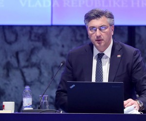 17.03.2022., Zagreb - NSK, 108. sjednica Vlade. Premijer Andrej Plenkovic. 
  Photo: Goran Stanzl/PIXSELL