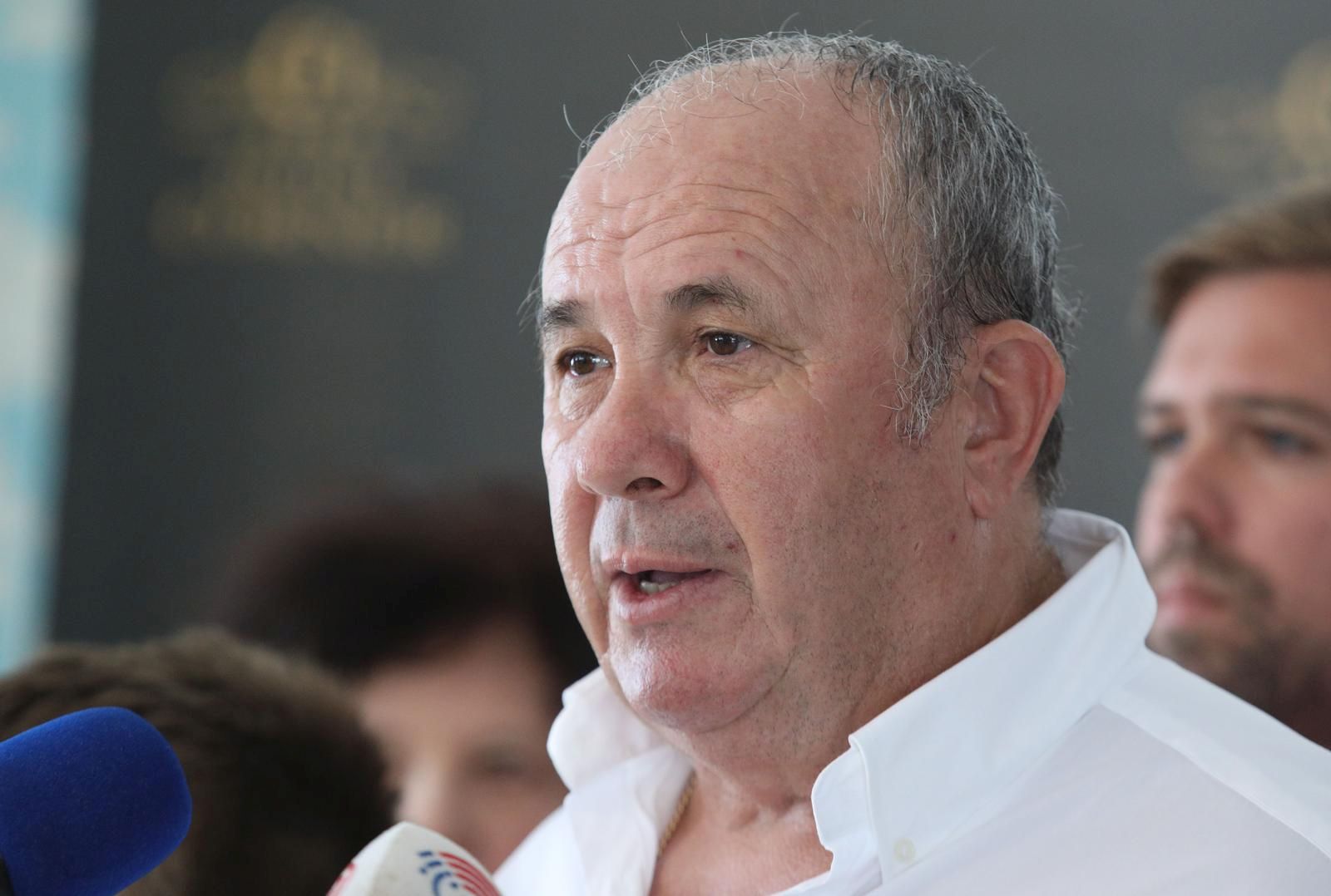 25.09.2021., Rogoznica - U hotelu Perla Resorta odrzana je konferencija za medije Hrvatske gradjanske stranke na kojoj su se medijima obratili predsjednik stranke Zeljko Kerum i predsjednik kluba vijecnika Igor Stanisic. rPhoto: Dusko Jaramaz/PIXSELL