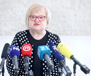 22.03.2022., Zagreb - Zastupnica Anka Mrak Taritas odrzala je u Saboru konferenciju za medije, o dvije godine od potresa u Zagrebu. Photo: Patrik Macek/PIXSELL