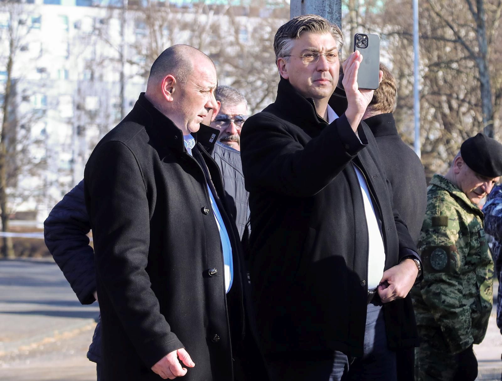 12.03.2022., Zagreb - Premijer Andrej Plenkovic i  nadlezni clanovi Vlade obisli su mjesto pada besposadne letjelice, gdje je zapocelo iskopavanje. Andrej Plenkovic, Tomo Medved Photo: Zeljko Hladika/PIXSELL
